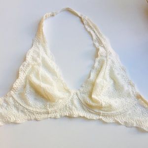 Aerie Ivory Halter Bralette